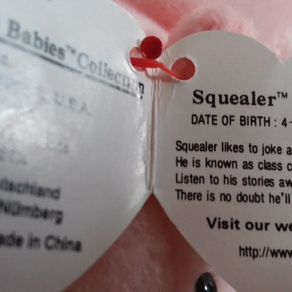TY Beanie Babies- Squealer The Pig- Style# 4005 - Picture 7 of 11